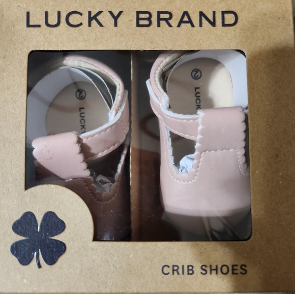 NEW lucky brand baby girl shoes, mauve pink, size 2 - Picture 1 of 4